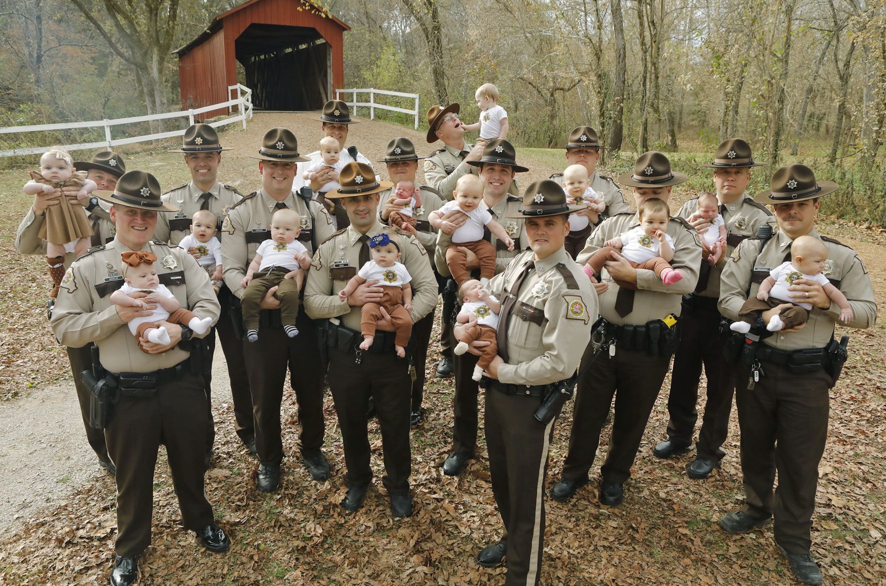 Jefferson County Deputies show off their 'Prop P' babies